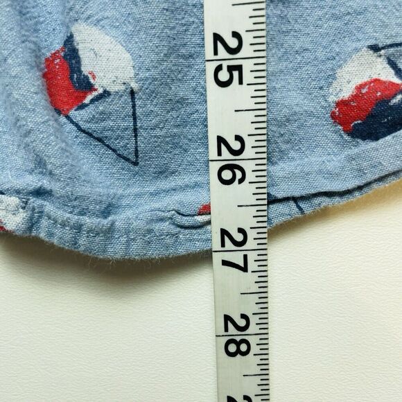 Union Sea/Wa Shirt Mens XL Blue Slim Fit Snow Cone Print Short Sleeve Runs Small - Picture 5 of 5